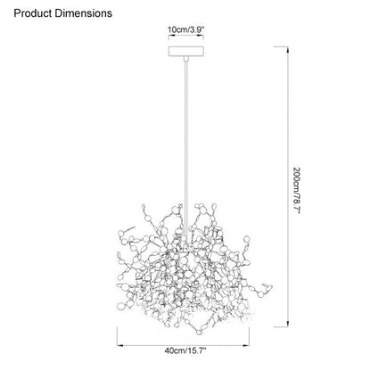 Diff Argent/Gold Cloud Multi Pendant Chandelier-DF2042