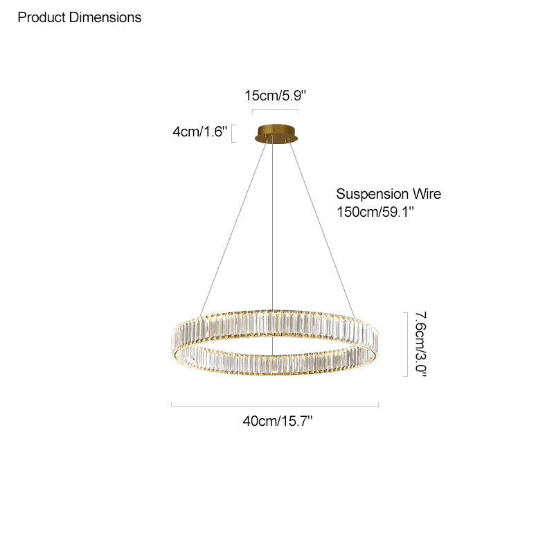 Diff 2 Tier Crystal Prism Circular Chandelier-DF2192