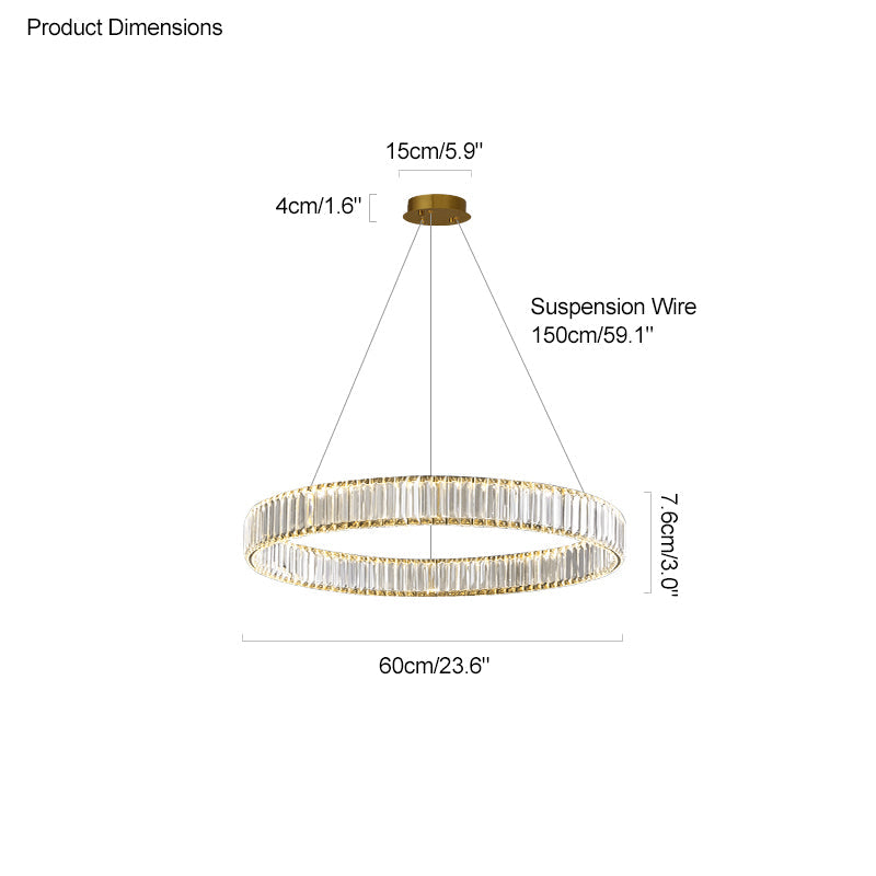 Diff 2 Tier Crystal Prism Circular Chandelier-DF2192