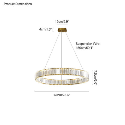 Diff 2 Tier Crystal Prism Circular Chandelier-DF2192