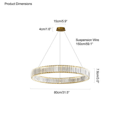 Diff 2 Tier Crystal Prism Circular Chandelier-DF2192