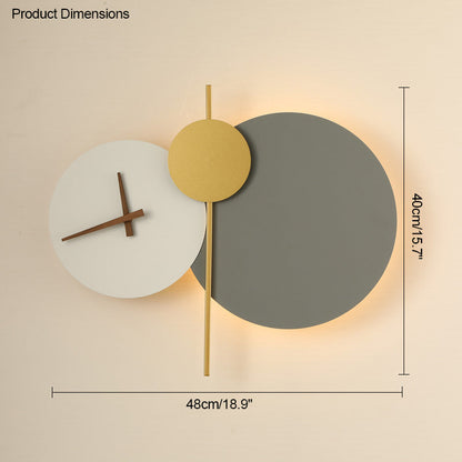 Diff Sculptural Wall Clock with Led Light-DF6089