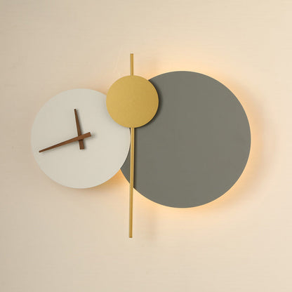 Diff Sculptural Wall Clock with Led Light-DF6089