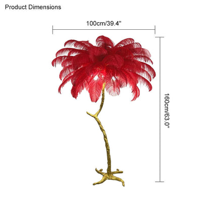 Diff Feather Palm Tree Floor Lamp-DF7000