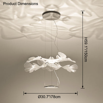 Diff Leaf Acrylic Pendant Light-DF2289