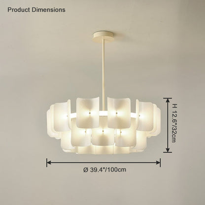 Diff White Tiered Acrylic Chandelier-DF2314