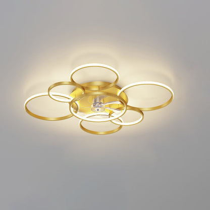 Diff Low Profile Ceiling Fan Chandelier with Remote-DF5050