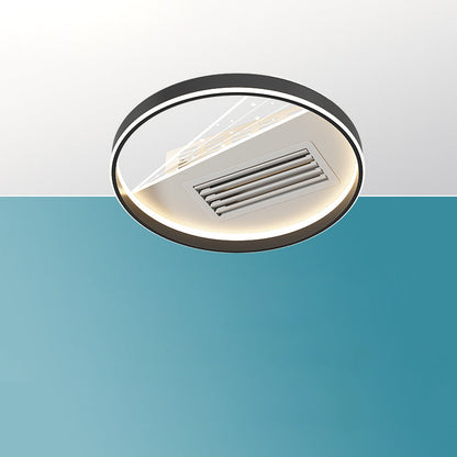 Diff Bladeless Flush Mount Ceiling Fan with Remote-DF5057