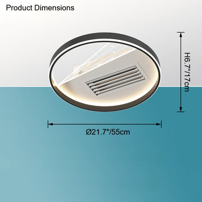 Diff Bladeless Flush Mount Ceiling Fan with Remote-DF5057