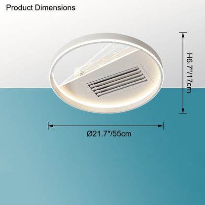 Diff Bladeless Flush Mount Ceiling Fan with Remote-DF5057