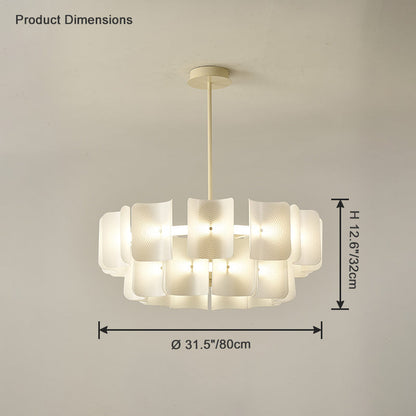Diff White Tiered Acrylic Chandelier-DF2314