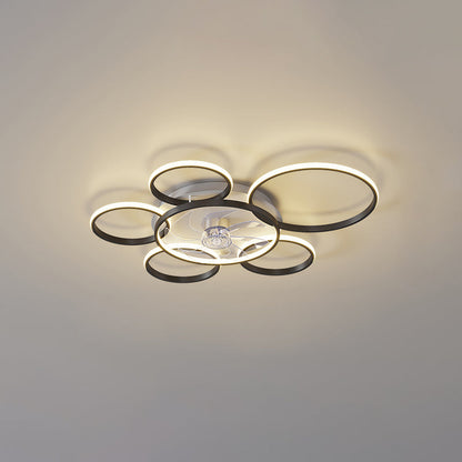 Diff Low Profile Ceiling Fan Chandelier with Remote-DF5050