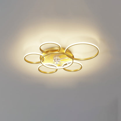 Diff Low Profile Ceiling Fan Chandelier with Remote-DF5050