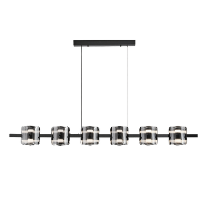 Diff Glass Brass Linear Chandelier-DF2219A