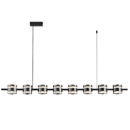 Diff Glass Brass Linear Chandelier-DF2219B