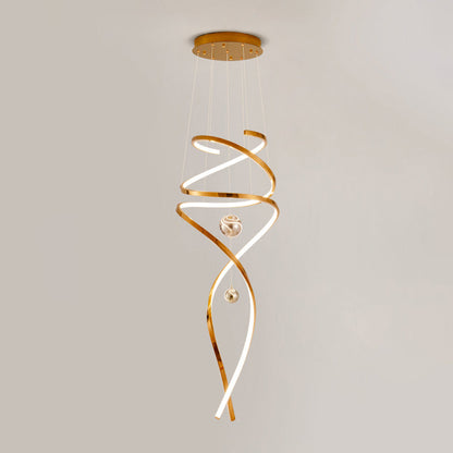 Diff Spiral Foyer Chandelier-DF2246