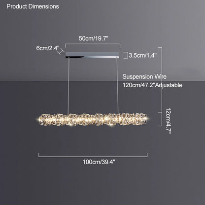 Diff Twist Linear Crystal Chandelier-DF2193