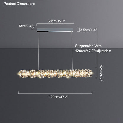 Diff Twist Linear Crystal Chandelier-DF2193