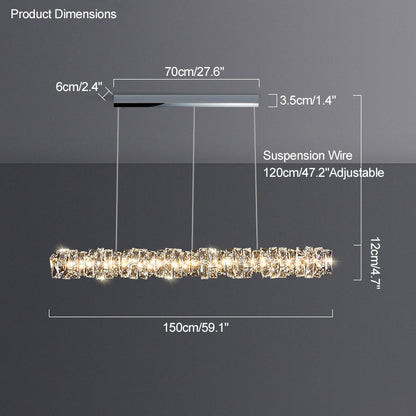 Diff Twist Linear Crystal Chandelier-DF2193