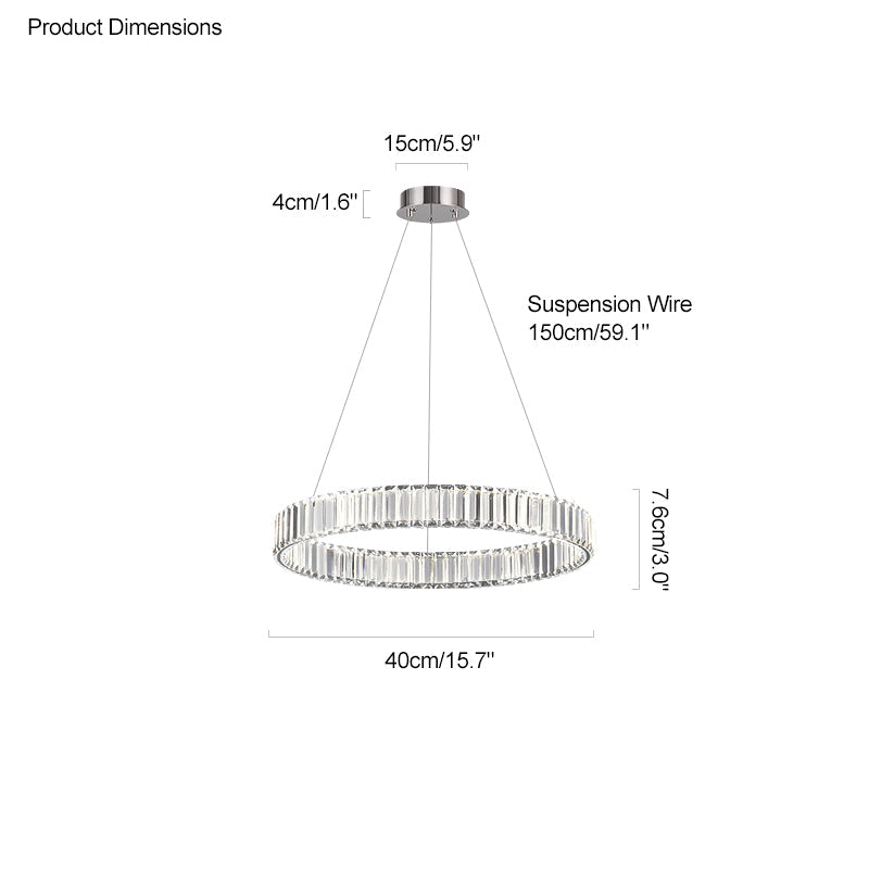 Diff 2 Tier Crystal Prism Circular Chandelier-DF2192