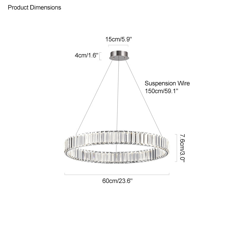 Diff 2 Tier Crystal Prism Circular Chandelier-DF2192