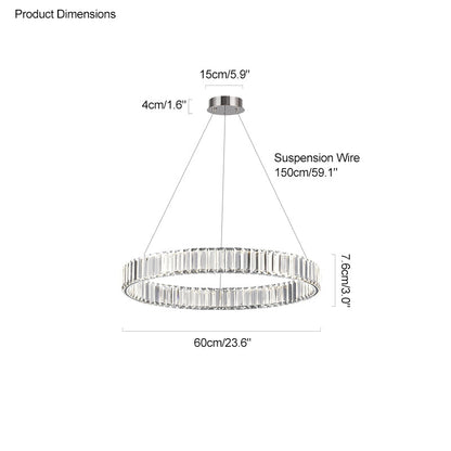 Diff 2 Tier Crystal Prism Circular Chandelier-DF2192