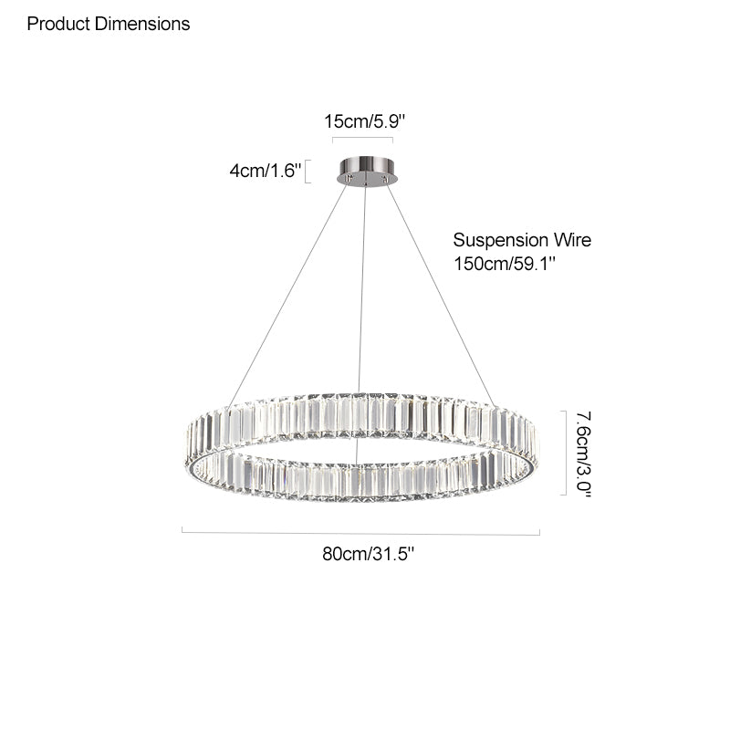 Diff 2 Tier Crystal Prism Circular Chandelier-DF2192