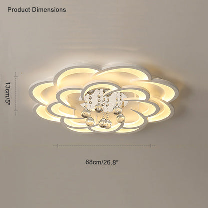 Diff Big Flower Crystal Ceiling Light-DF1078