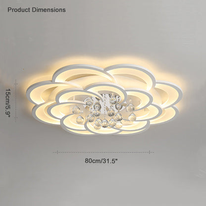 Diff Big Flower Crystal Ceiling Light-DF1078
