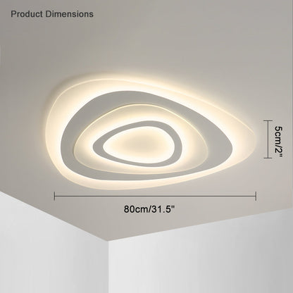 Diff Flat Triangle Flush Mount Ceiling Light-DF1100