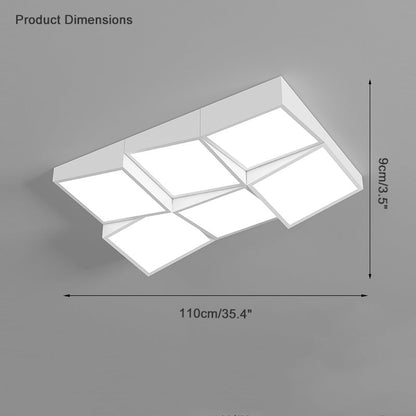 Diff Square/Scalloped Flush Mount Ceiling Light-DF1079