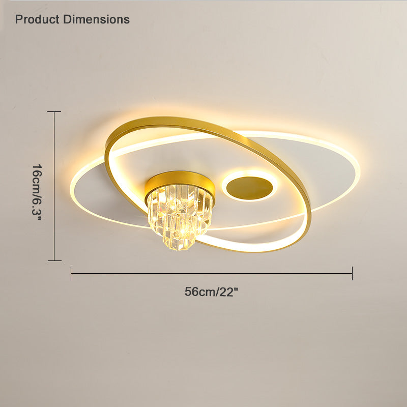 Diff Oval Crystal Ceiling Light-DF1072