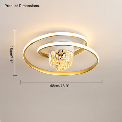 Diff Swirl Led Crystal Ceiling Light-DF1068